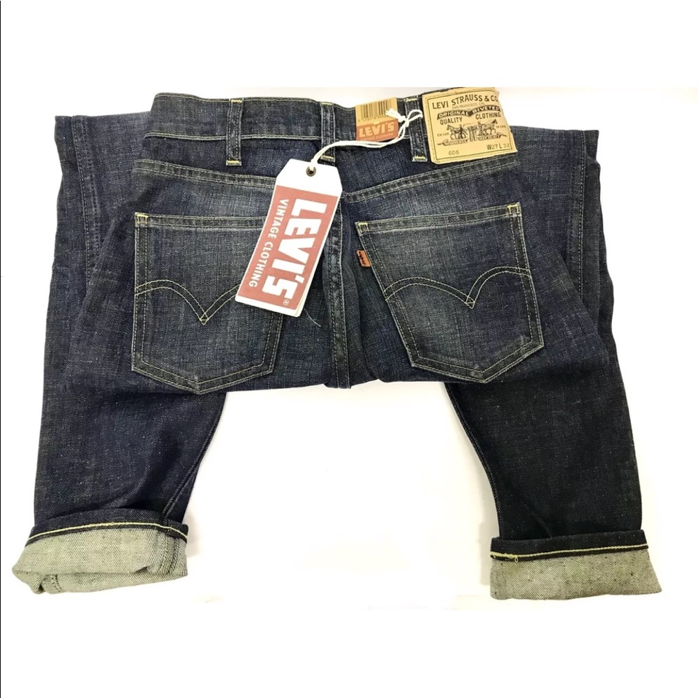Levis 606  Big E Orange Tab Denim Jeans W 27 L 32